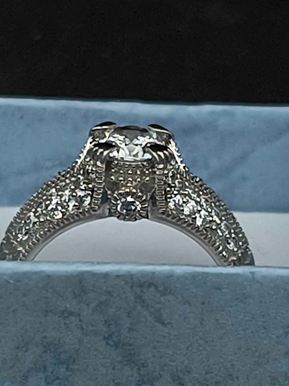 Sterling Silver 925 Faceted CZ Solitaire Engagement Style Ring - Picture 4 of 9